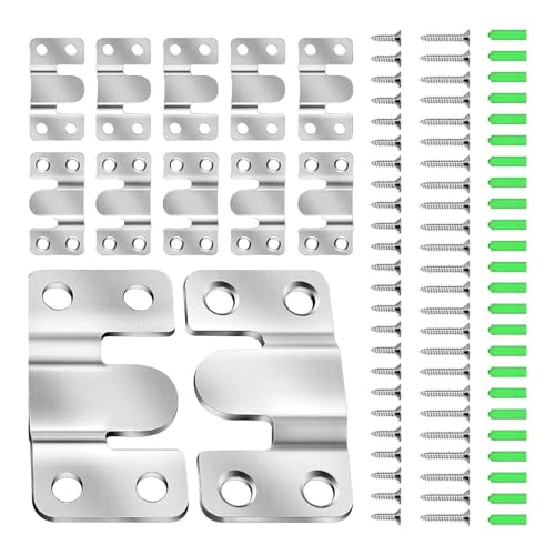 jojnsha 1. Ganchos De Pared De Acero Inoxidable De Resistencia con Tornillos Y Anclajes De Montaje para Marcos De Arte Grandes Ganchos De Montaje En Pared Resistentes a La Oxidación con Tornillos Y