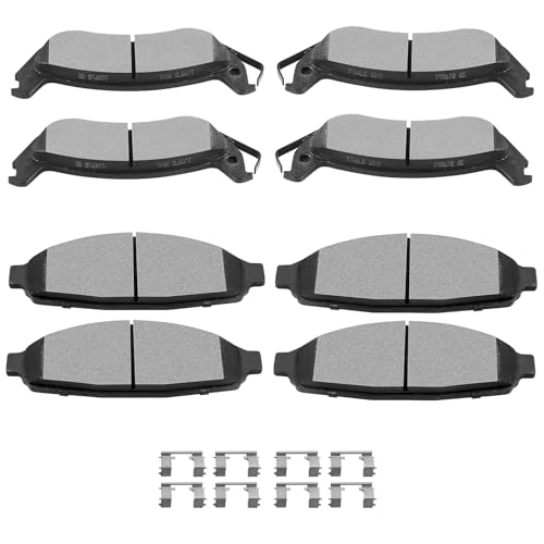 Image of SCITOO D931 D932 Semi-Metal Brake Pads Kits Front & Rear Fit For Ford For Crown Victoria 03-11,For Lincoln Town Car 03-11,For Mercury For Grand Marquis 2003-2011,For Mercury Marauder 2003-2004