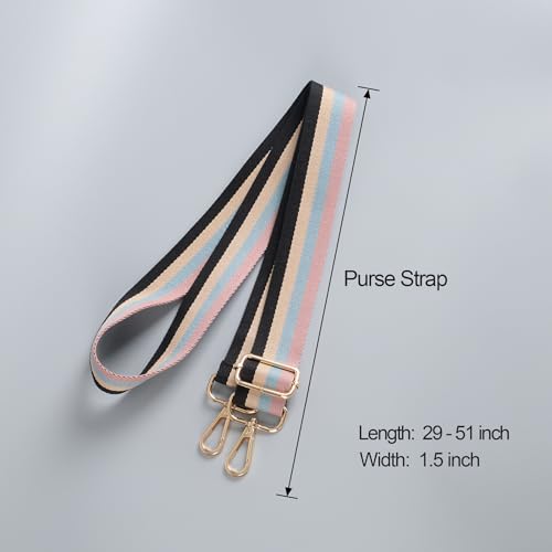 Image of chushui Woven Stripe Purse Straps,Replacement Crossbody Wide Shoulder Adjustable Strap for Bag Handbags