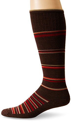 Sockwell Men's Concentric Stripe Graduated Compression Socks, Espresso, Large/X-Large