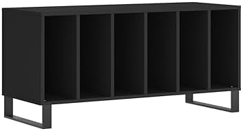 VDD LP Vinyl Opbergkast - Platenkast - LP Rek - Vinyl Platenrek Boekenkast 8 Vakken Zwart