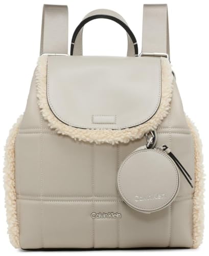 Calvin Klein Women's Millie Novelty Backpack, Fawn/Ivory, One Size