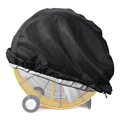 Lsongsky Industrial Fan Cover 42 Inches,Waterproof&Dustproof Cover Suitable For 42" High Velocity Industrial Belt Drive Barrel Fan, Heavy Duty Outdoor Floor Fan Cover,47"W X 21.5"D X 46"H Inches,Black #TOP8