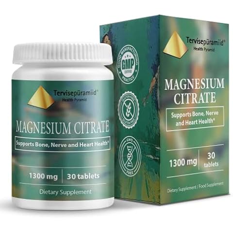 Health Pyramid Magnesium Citrate Tablets 1300 Mg High Potency Magnesium Supplements for Women and Men Muscle Cramp Tablets High Absorption Magnesium Tablets Magnesium Supplements Kids and Adults Cover