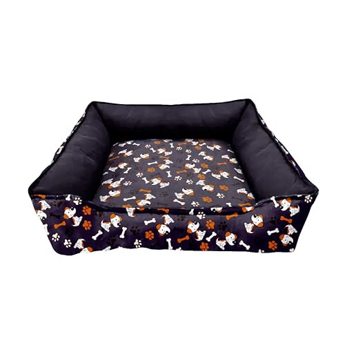 Cama Luxo para Cachorro Quadrada, 50x50 cm, Impermeável com Zíper...