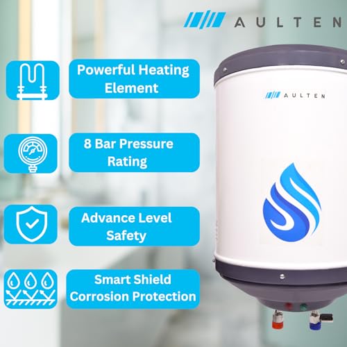 Image of AULTEN Stellar Pro 50 Ltr Geyser 5 Star Rated Storage Water Heater (Geyser) With Advanced Multi-Layered Safety AD091 (Red)