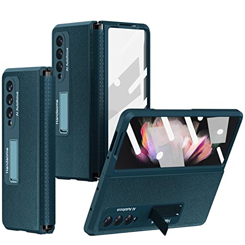 Coque Z Fold 2 style urbain vert avec support de visionnage