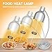 Carivia Food Heat Lamp, Commercial Food Warmer Lamp Includes 250W Infrared Bulb, 110V Stainless Steel Heat Lamps for Food Warming in Restaurant, Buffet, Catering, Home (Silver, 2 Bulbs)