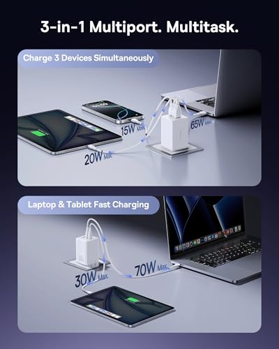 Baseus 100W GaN Charger (3-Port) — view 3