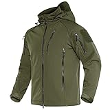 MAGCOMSEN Tactical Jackets for Men Jacket Military Jacket Waterproof Jacket Winter Jacket Camping Jacket Hooded Softshell Jacket Men Snowboard Jacket