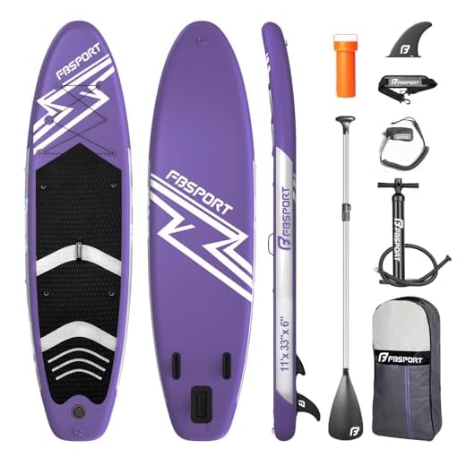 FBSPORT 10'6'' Premium Inflatable Stand Up Paddle Board, Yoga Board with Durable SUP Accessories & Carry Bag | Wide Stance, Surf Control, Non-Slip Deck, Leash, Paddle and Pump for Youth & Adult
