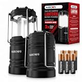 SUBOOS - Linterna LED con pilas para acampar - COB Tech con base magnética y gancho plegable, linterna de camping portátil resistente para emergencias.