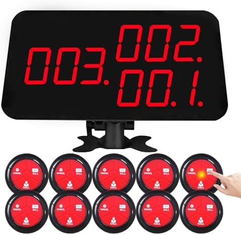 Amazon.com: SINGCALL Restaurant Pager System Waiter Calling System ...