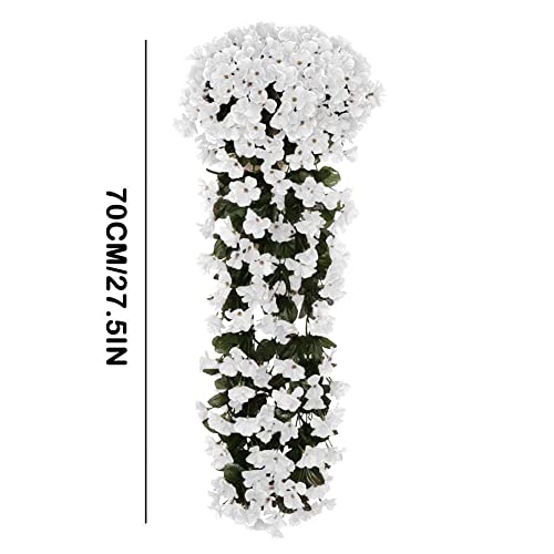 Dhliiqq Hanging Wall Artificial Violet Flowers Orchid Bunch Fake Silk Orchid Bunch For Outdoor Fake Silk Bunch Garland Orchid Decor #TOP7