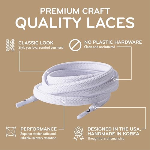 THE ORIGINAL STRETCHLACE Flat Elastic Stretch Shoelaces, White, 24 in by THE ORIGINAL STRETCHLACE - Image 7