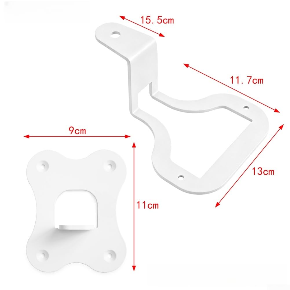 Soporte de pared para altavoz de sonido Wiim, soporte de metal para altavoz inalámbrico, soporte de altavoz blanco y negro para audio inteligente (blanco)