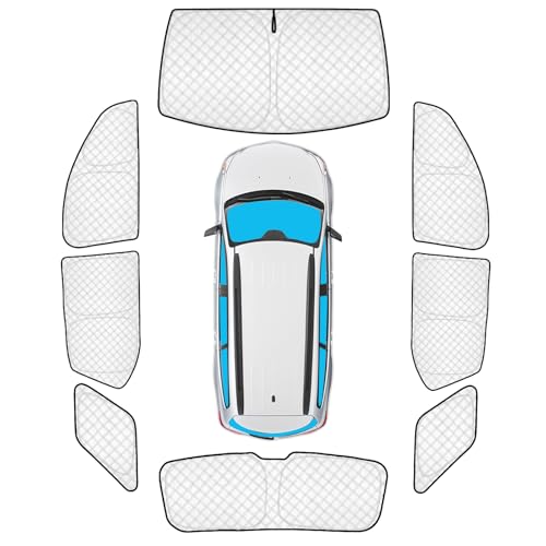 KMF 8pcs Thicken Sun Shades for Chevy Traverse 2018-2023 Accessories,Chevrolet Full Car Window Covers Sunshade for Windshield Side Rear, UV Block and Blackout Privacy for Car Camping Outdoor by KMF - Used condition - US$56.51