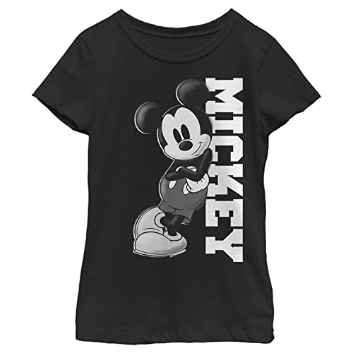Disney Characters Mickey Lean Girl's Solid Crew Tee
