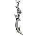 XYLUCKY Colgante retro del cuchillo del dragón de los hombres Collares pendientes del club nocturno del collar de la plata esterlina 925 cadena de los 60cm