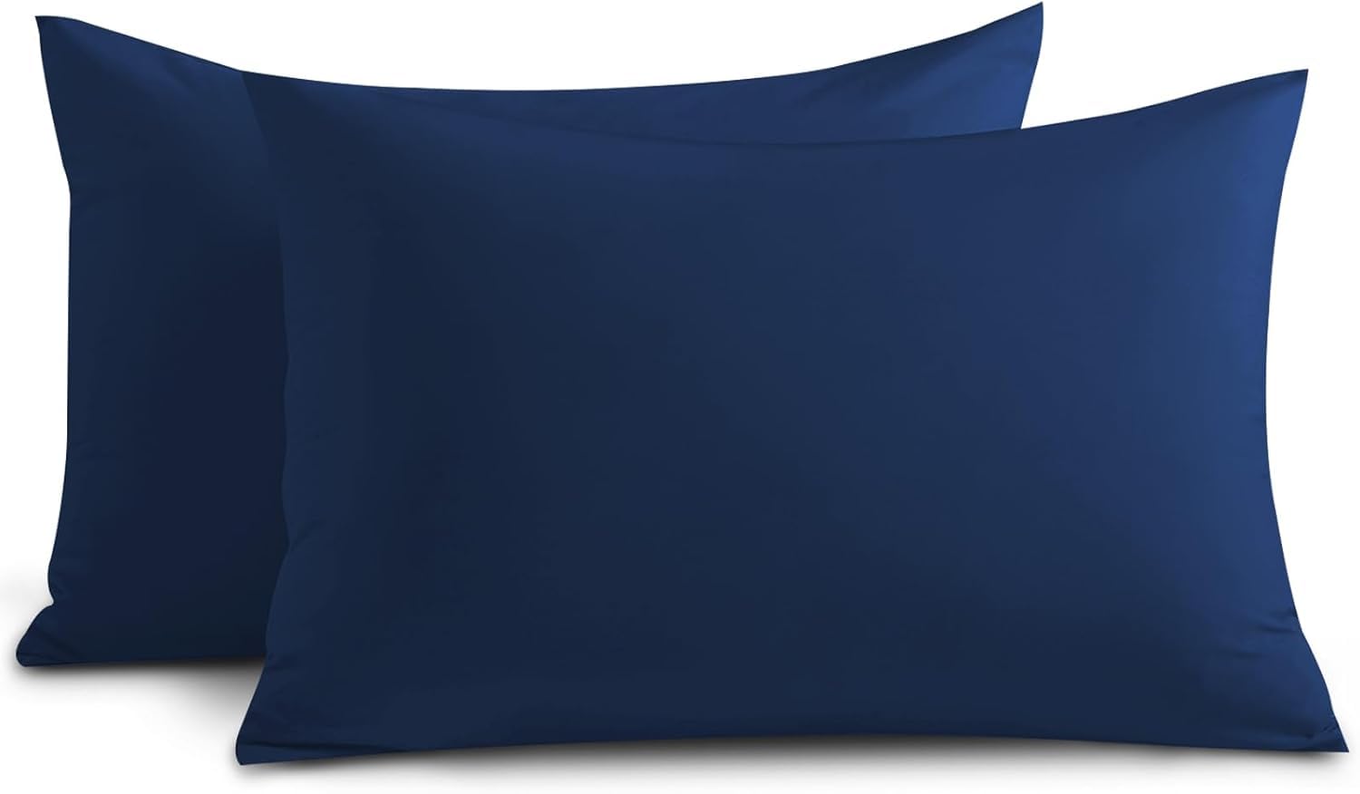 Yorkshire Bedding Navy Pillow Cases 4 Pack 100% Soft Brushed Microfiber Hypoallergenic Pillowcases with Envelope Closure - Fade & Stain Resistant Housewife Pillow Covers (50 X 75 Cm)