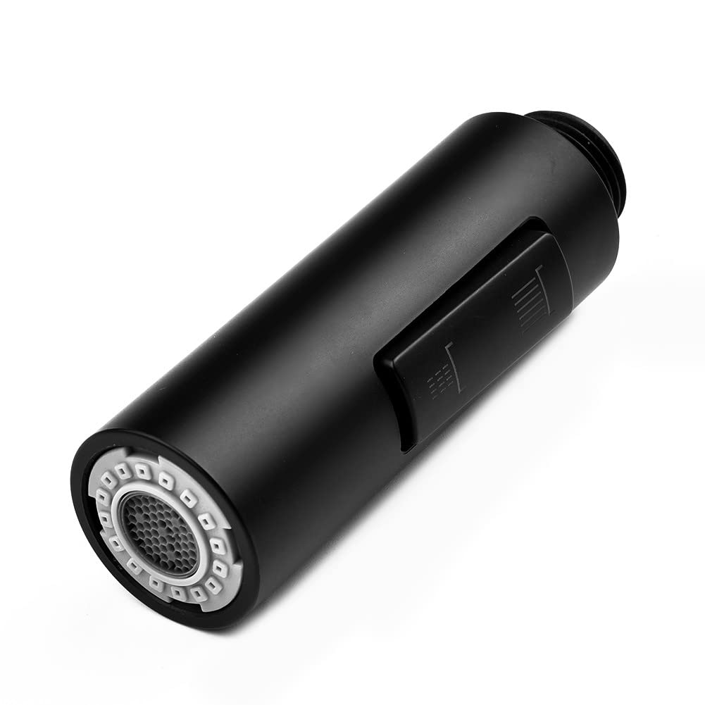 Pommeau de douche extractible cuisine double jet noir universel pour evier et lavabo