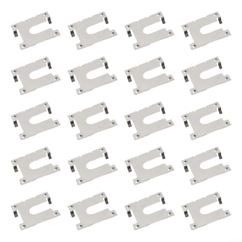Confezione da 20 clip di messa a terra solare in acciaio inox per capannone da giardino per serra 30,1 x 32 mm argento