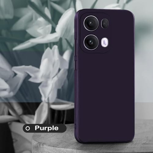 Image of Back Cover for Oppo Reno13 Pro 5G | Full Camera Protection | Premium Liquid Silicon Case | Flexible Bumper Case for Oppo Reno13 Pro 5G (Purple)