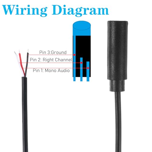 Cable Audio 3.5mm Mono Macho a Jack 3.5mm Hembra 10 Pcs miniatura 5