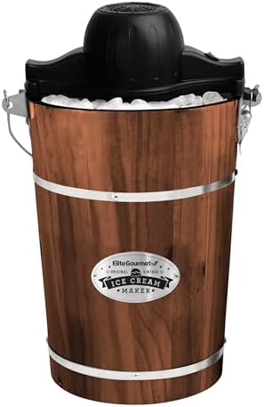 Elite Gourmet EIM949 Old Fashioned 6 Quart Vintage Walnut Wood Bu...