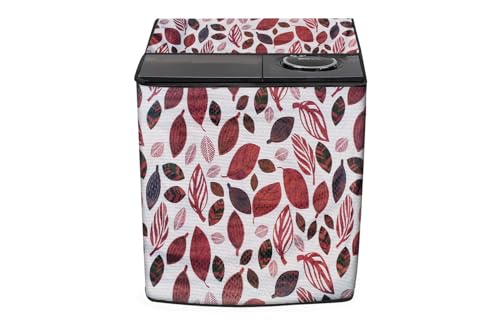 Image of Stylista Washing Machine Cover Compatible for GODREJ 6.2KG Semi-Automatic Top Loading GWS 6203 PPD, Ditzy Pattern Offwhite Base