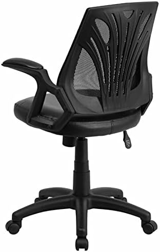 Office Chair Leather Swivel Office Chair in Black Desk Chair Gaming Chair
