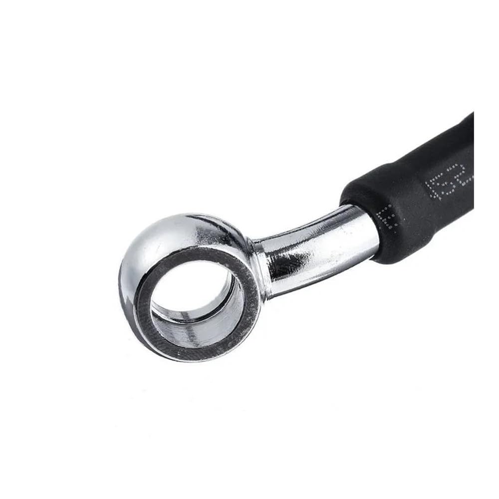 Moto Tuyau d'Huile Frein Câble Tuyau Frein en Acier Tuyau Banjo Hydraulique 300-2200mm 10mm 28 Degrés pour Moto Dirt Bike Ligne Tressée Adapté À La Course Universelle Bleu(Blue 140cm)