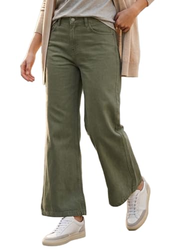 Image of Urbano Fashion Women's High Rise Regular Fit Wide Leg Washed Jeans
