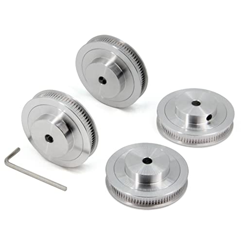 Yeebyee 2GT Pulley 80 Teeth 6.35mm Bore 80T Timing Belt Pulley Synchronous Wheel Aluminum for Width 6mm Belt 3D Printers