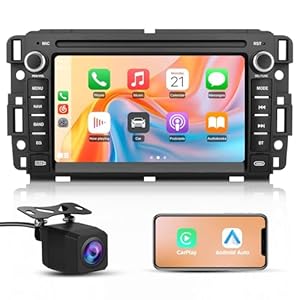 2G+64G Radio de coche estéreo para Chevy Silverado GMC Sierra 2007-2013, Android 13 con CarPlay Android Auto Bluetooth navegación GPS 7 pulgadas pantalla táctil unidad principal
