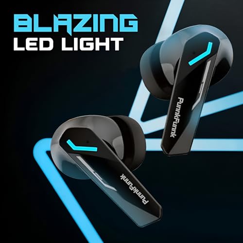 Image of PunnkFunnk BeatXtra Lite | Bluetooth 5.3 Wireless Gaming Earbuds | 40H Playtime | ENC Mics | Deep Bass 13mm Drivers | Low Latency Mode | IPX5 Sweat Resistant | Touch Controls
