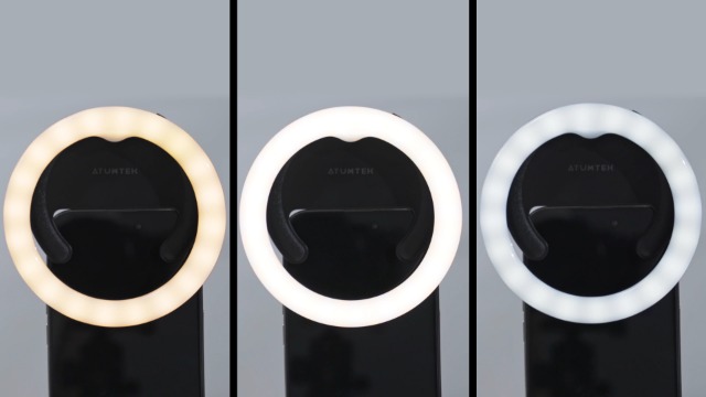 Amazon | ATUMTEK LEDリングライト クリップ式 10cm 自撮り