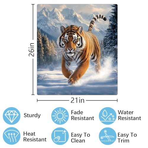 Funda magnética lavavajillas Running Tiger Winter panel reutilizable 53x66cm 2