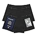 Pocket Pantie for Women, Travel Underwear with Secret Pocket Panties Women's, Large Size 2 Packs (Black)