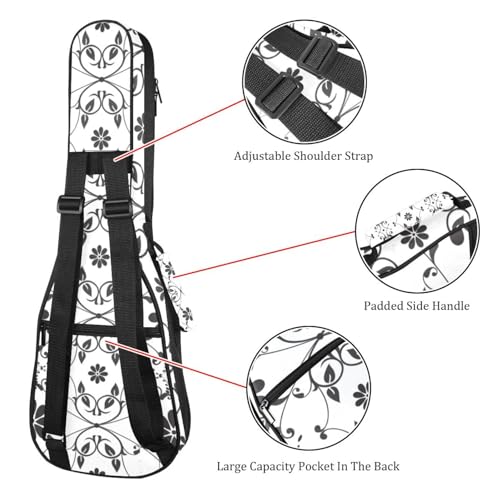 JRHEJTHH Housse imperméable pour ukulélé en tissu Oxford durable et élégant avec sac de rangement Motif abstrait Bleu, Multicolore., 25.9x9x3.1in/66x23x8cm, Moderne - Les Beatles, Paul McCartney, John Lennon, RIngo Starr, George Harrison JRHEJTHH Housse imperméable pour ukulélé en tissu Oxford durable et élégant avec sac de rangement Motif abstrait Bleu, Multicolore., 25.9x9x3.1in/66x23x8cm, Moderne – Image 4