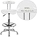 Flash Furniture White Tractor Stool
