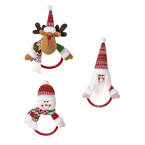 FRCOLOR 3 Piezas Anillo para Colgar Toallas Colgantes navideños Toallas navideñas Towel Rack decoración toallero Anillo de Almacenamiento de Toallas Anillos de Toalla de Pared el plastico