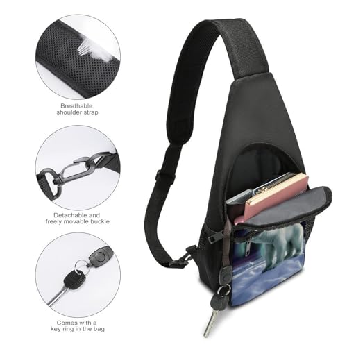 Bolso bandolera pequeño para mujer y hombre Polar Bears miniatura 3