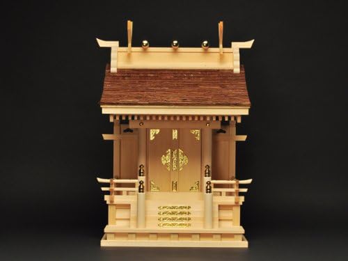 Amazon 神棚 神具 H 1 桧皮葺神棚流造 宮忠 神棚