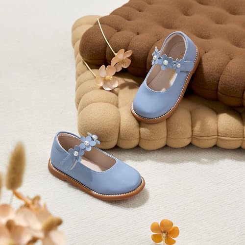 Image of Kiderence Toddler Girl Mary Jane School Uniform Dress Shoes Oxford Flats