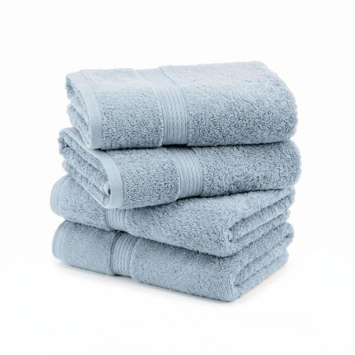Superior Handtücher aus ägyptischer Baumwolle, 4er-Set, ultraweiche Handtücher, Dickes Plüsch, saugfähig, schwer, Gästebad, Hotel, Spa… – Ansicht 1