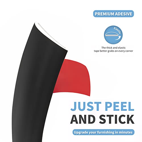 Art3D 10 Ft Self Adhesive Vinyl Floor Transition Strip, Laminate Floor Strip Floor Flat Divider Strip For Joining Floor Gaps,Carpet Threshold Transition,Floor Tiles（1.57In, Black） #TOP3