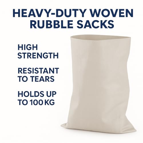 Heavy-Duty Woven Polypropylene Rubble Sacks Bags 36×24 in – Extra Strong (Pack of 10) 3 Heavy-Duty Woven Polypropylene Rubble Sacks Bags 36×24 in – Extra Strong (Pack of 10) - Image 3