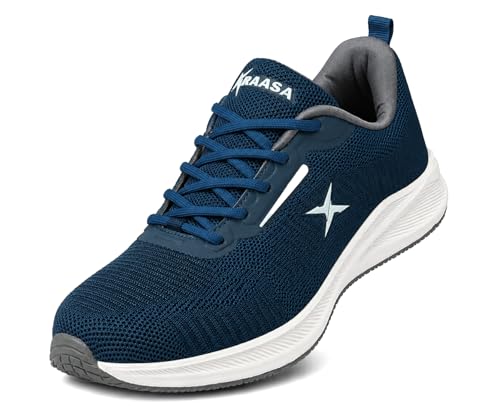 Image of Kraasa Men's Running Shoes | Breathable Mesh Upper | Lightweight Phylon Sole | Cushioned EVA Insole | Comfortable Sports & Casual Sneakers for Gym, Walking & Daily Use
