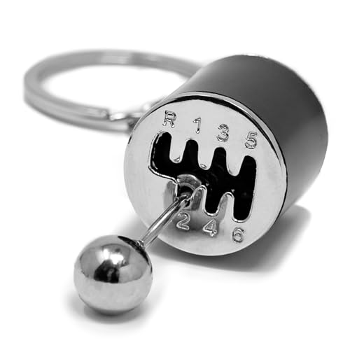 Hitt Brands Gear Shift Keychain - Manual Transmission Key Ring Novelty Gift Automotive Accessory Realistic Shifting Key Ring